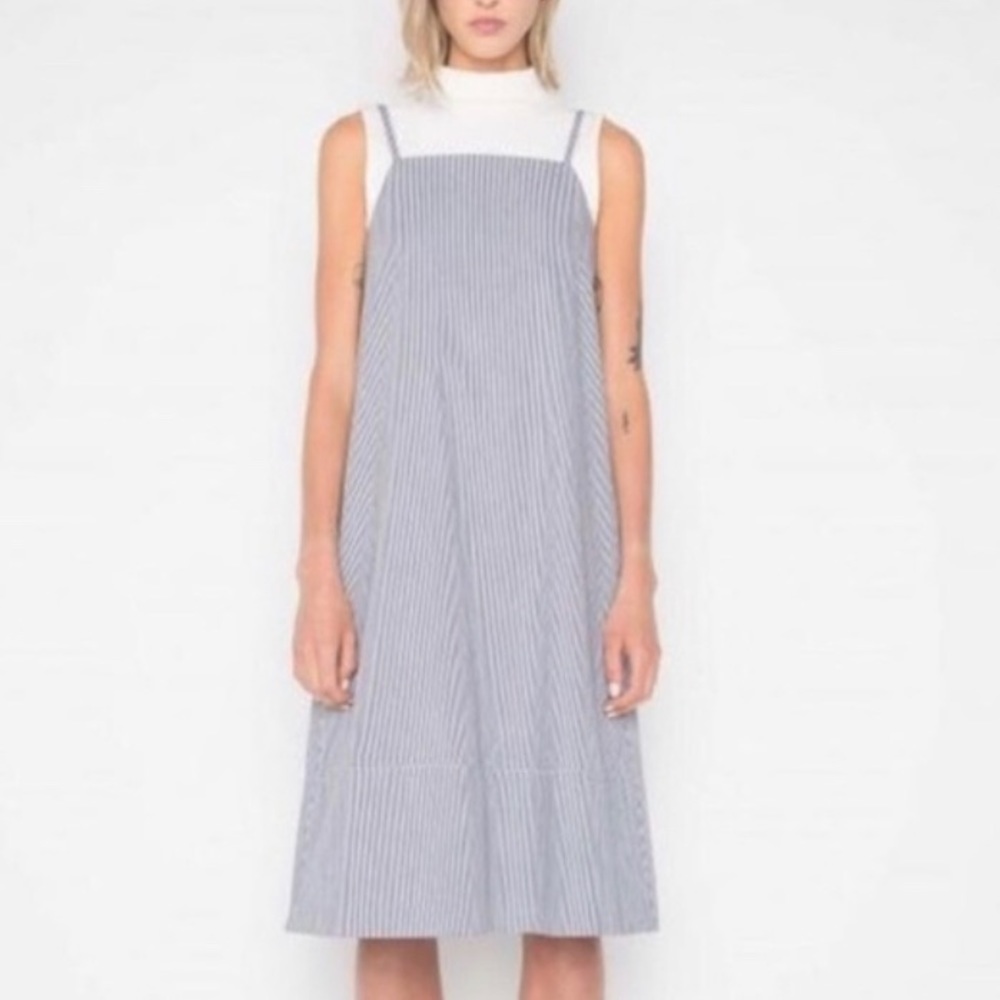 Oak + Fort cotton striped A-line shift dress